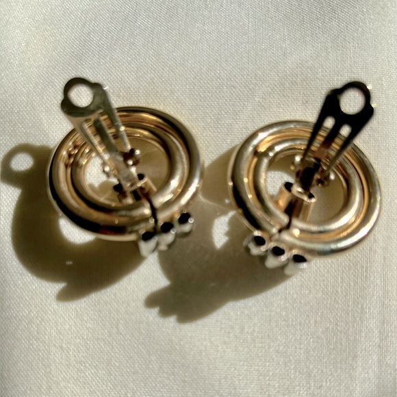 Gold and Silver Door Knocker Earrings - Picture 6 of 16